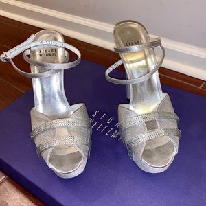 Stuart Weitzman Silver High Heels